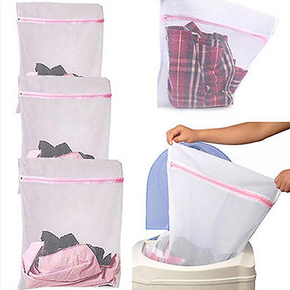 Laundry Bag Jaring Baju Kotor Kantong Mesin Cuci Bahan Jaring dan Resleting