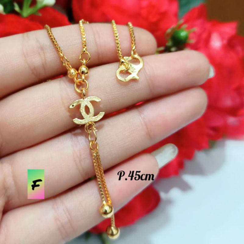 Kalung koye Dewasa antik lapis emas18k anti karat elegan