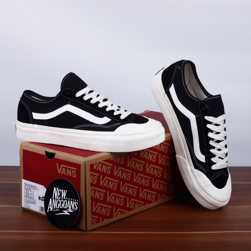 Jual Sepatu Vans Old Skool OG Style 36 Decon SF Halfmoon Black White ...