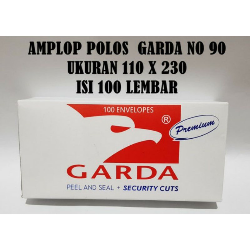 Amplop Surat Putih Garda 90 Polos 100 Lembar