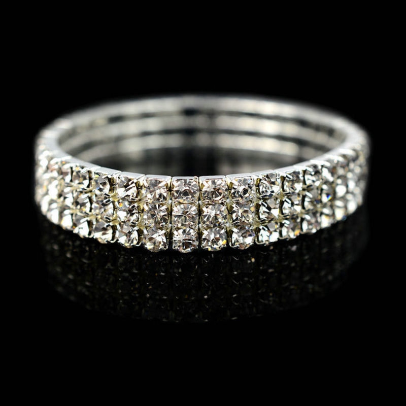 【TERSEDIA &amp; COD】Fashion Crystal Rhinestone Stretch Bracelet Bangle Wristband Wedding Bridal Gift