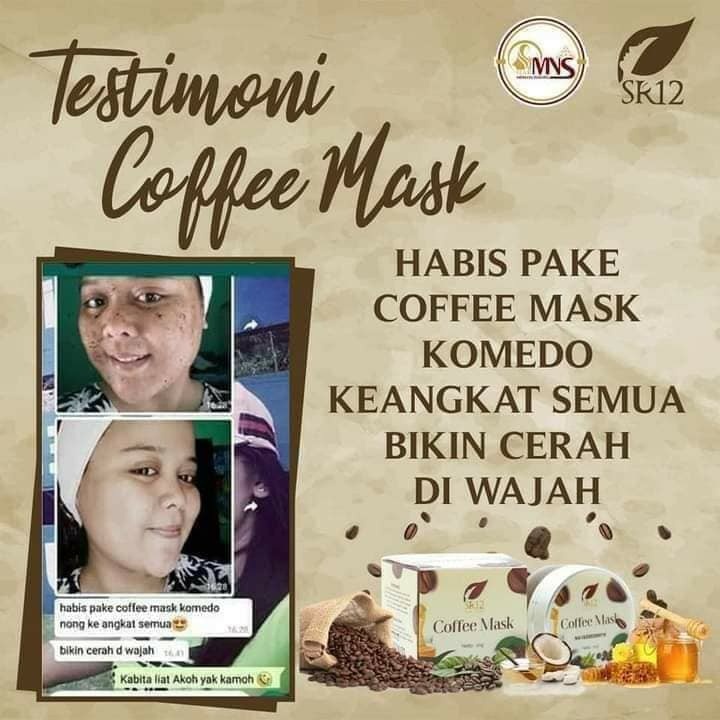 Coffee Mask Tube sr12 / peeling wajah / peeling kopi / peeling alami / peeling herbal