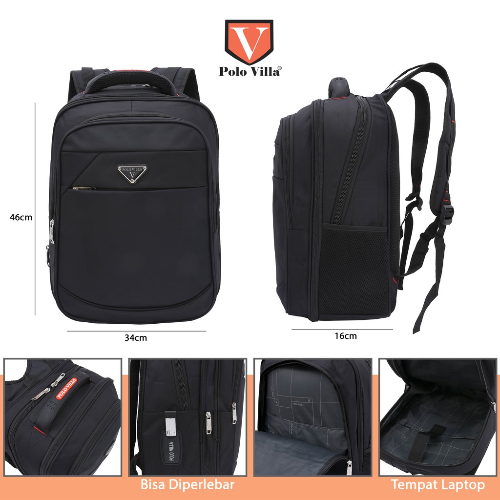 (RF) Tas Pria Ransel Polo Villa Executive Travel Mate 9122 - 25L Ransel Fashion