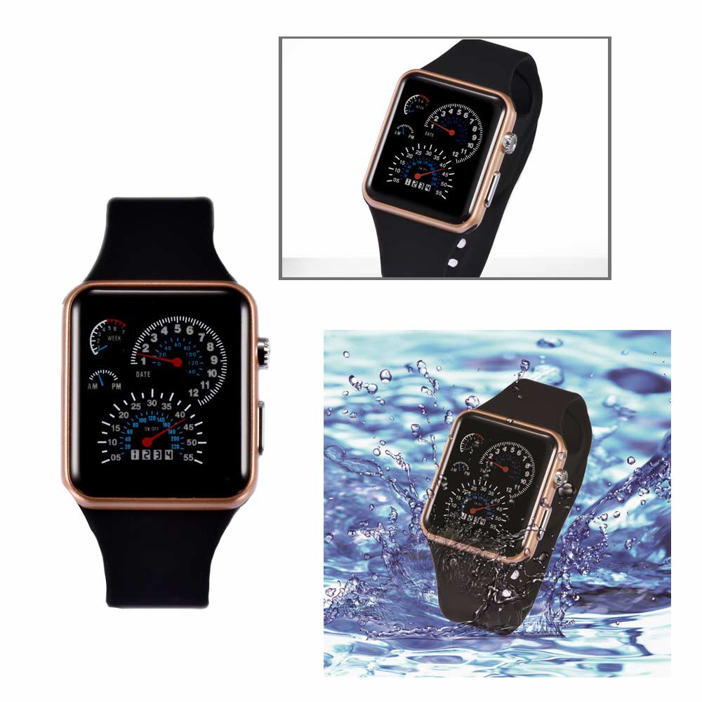 LED Watch Water Resistant - Jam Tangan Digital Pria &amp; Wanita Strap Rubber LED_8041 ( Group )