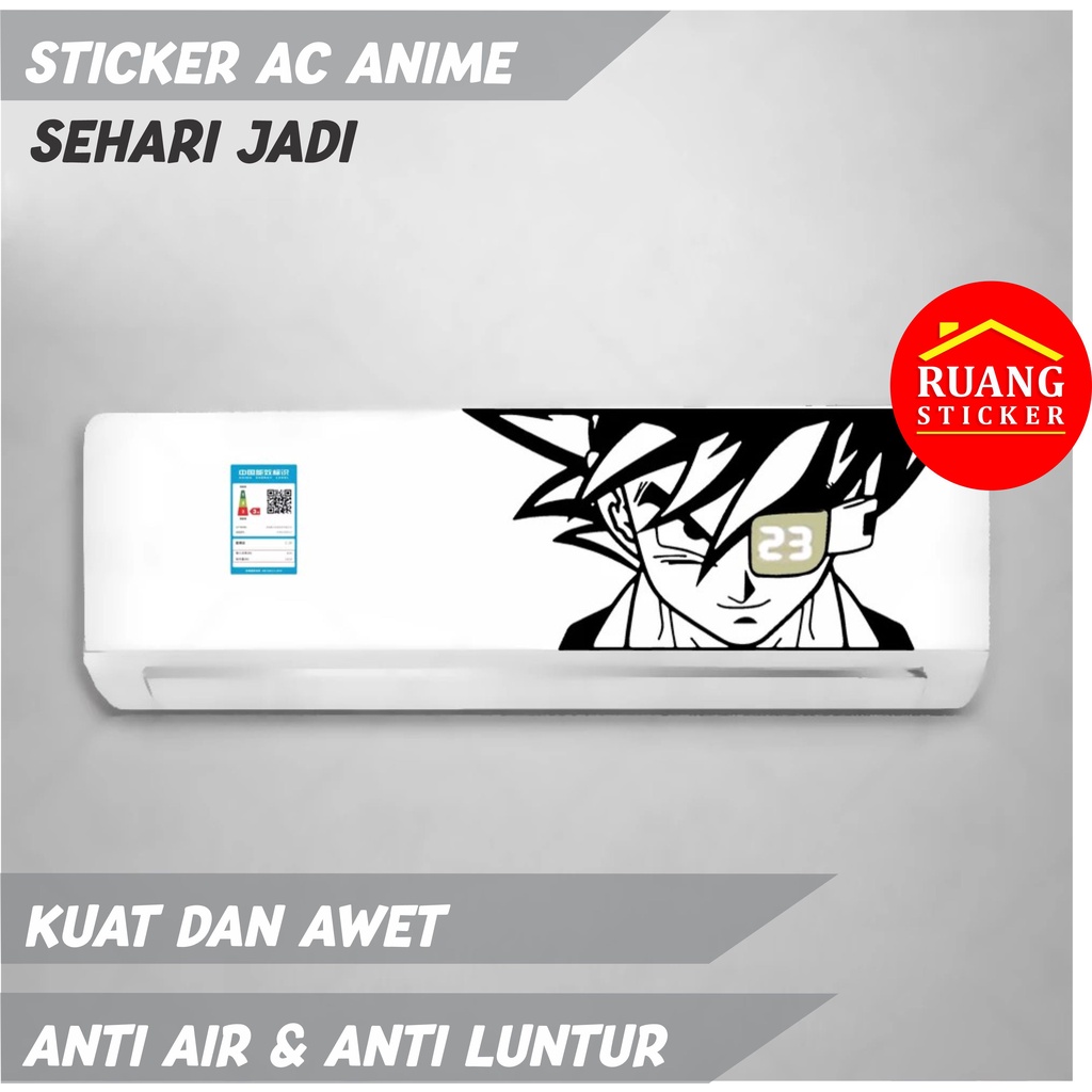 STIKER AC AIR CONDITIONER ANIME GOKU ONE PIECE JUJUTSU KAISEN LUFFY GOJO HOLOGRAM/NON HOLOGRAM CUSTOM STICKER