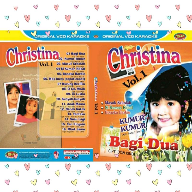 Kaset Vcd Original Lagu Anak : Christina Vol. 1 Bagi 2