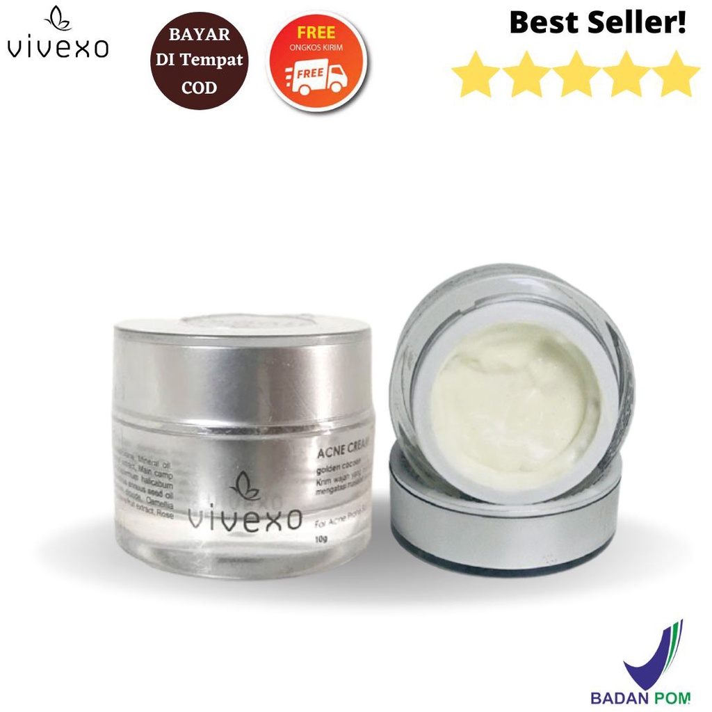 VIVEXO ACNE CREAM WWHITENING GLOWING | PERAWATAN JEWRAAT ACNE | KRIM PEMUTIH WAJAH FARMA | WHITENING