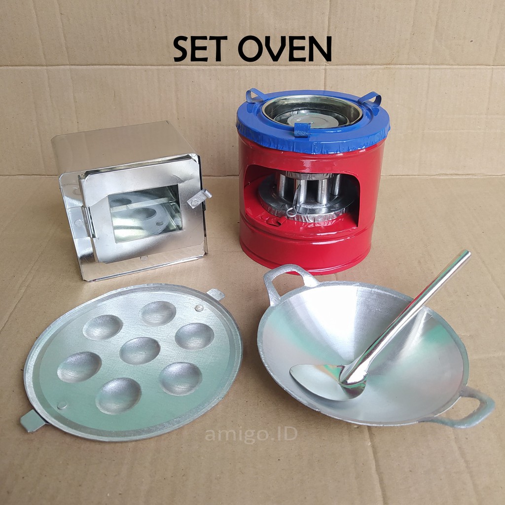  Mainan  Set Masak  Masakan  Oven Mini Jadul  Dari Logam Set 