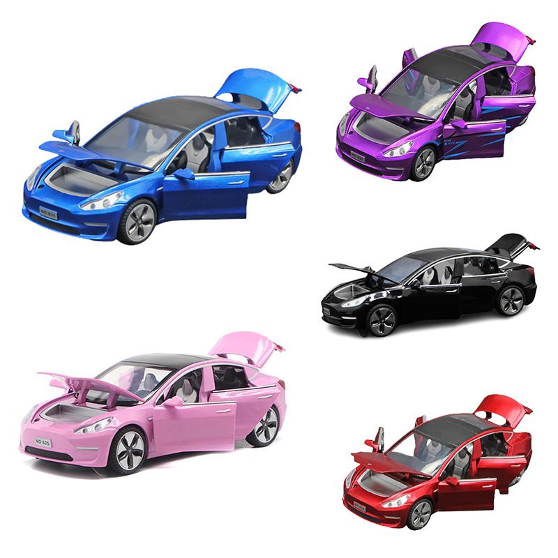 New 1:32 Tesla MODEL 3 Alloy Car Model Diecasts Toy Vehicles Toy Cars Kid Toys For Children Gifts Boy Toy