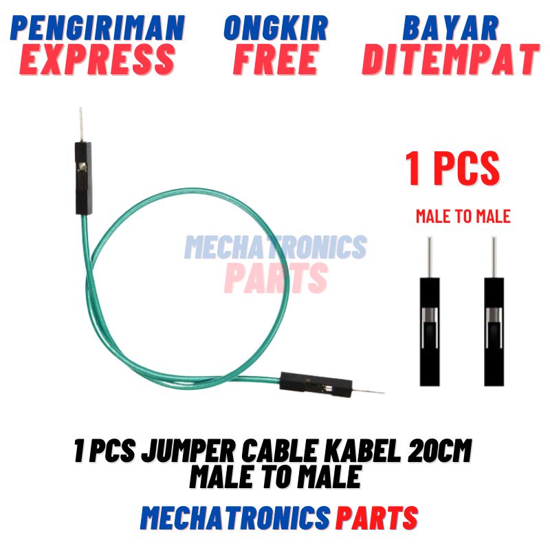 1PCS JUMPER CABLE KABEL 20CM MALE TO MALE DUPONT FOR BREADBOARD