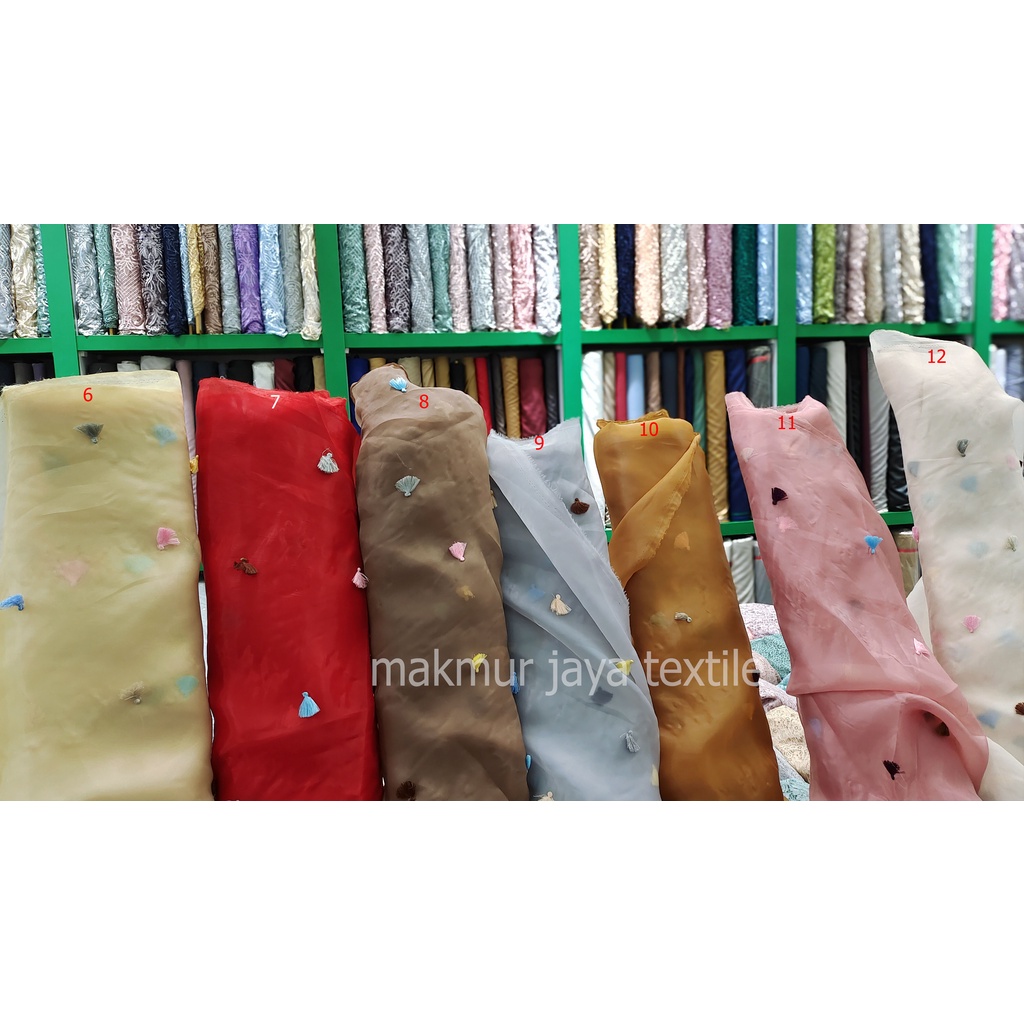BAHAN ORGANZA MOTIF, ORGANZA 3D, ORGANZA 3D MOTIF