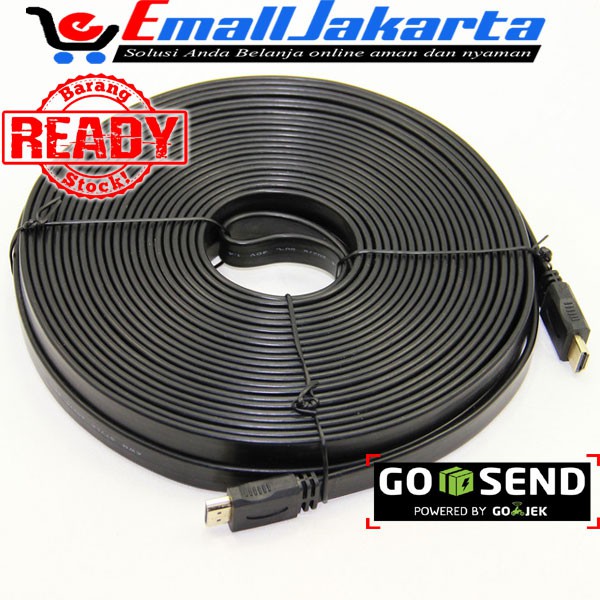 Kabel Hdmi to Hdmi 20M Flat Versi 1.4 3D 1080P 20m male to male