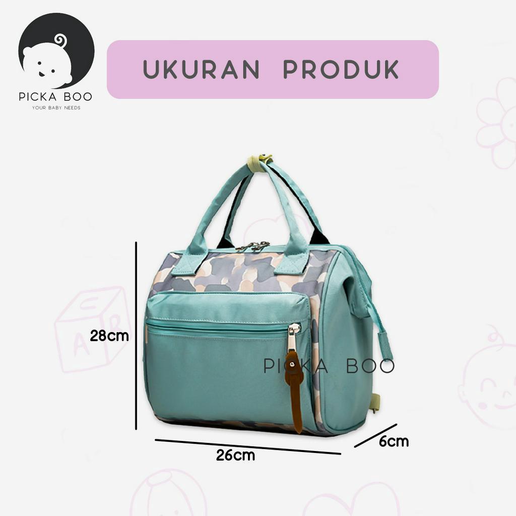 PICKA BOO Tas Ransel Bayi 3 in 1 Tas Organizer Multifungsi Diaper Bag Baby