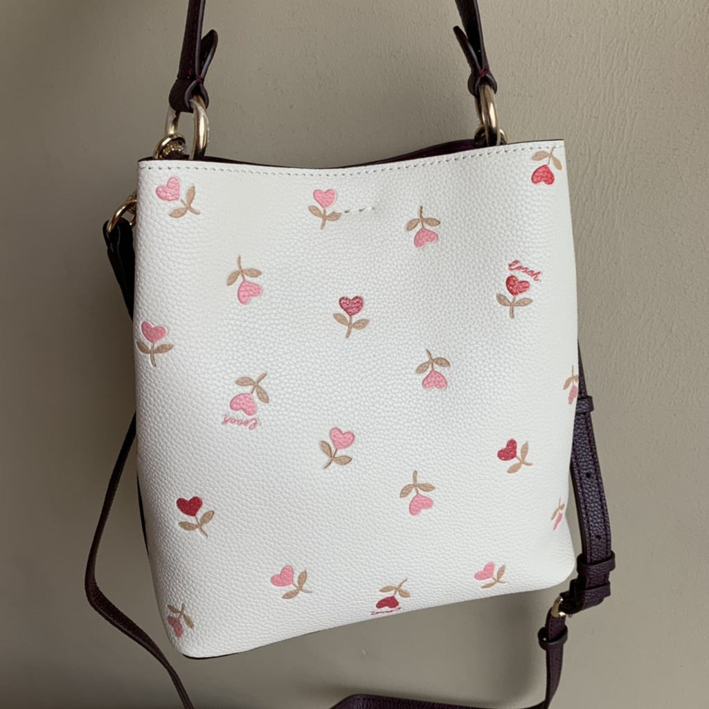 TAS WANITA SELEMPANG BUCKET BAG CH 2811 HEART LOVE IMSDB FLOWER TOWN SMALL