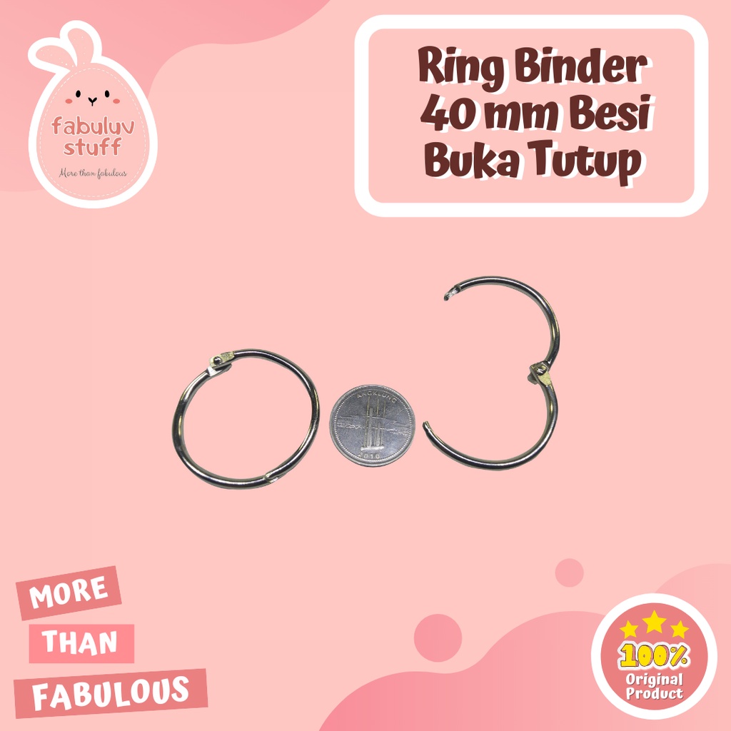 

ATK ~ Ring Binder Besi 40 mm / Ring Mekanik Buka Tutup