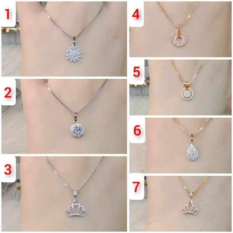 La Vienne - Kalung Titanium Wanita - 5 Variasi Virgie