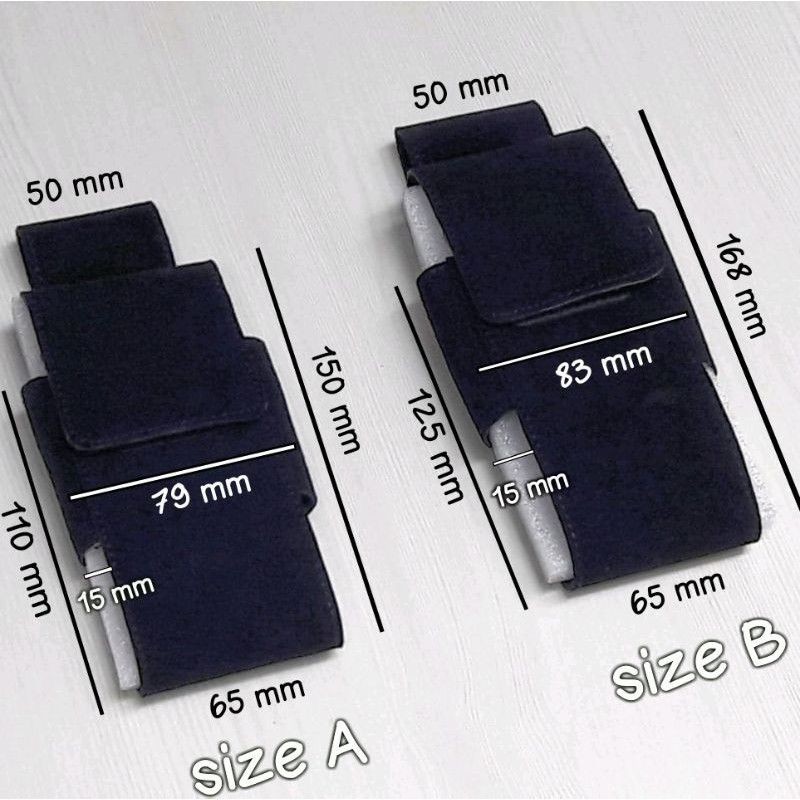 Sarung hp pinggang kulit sapi suede vertikal