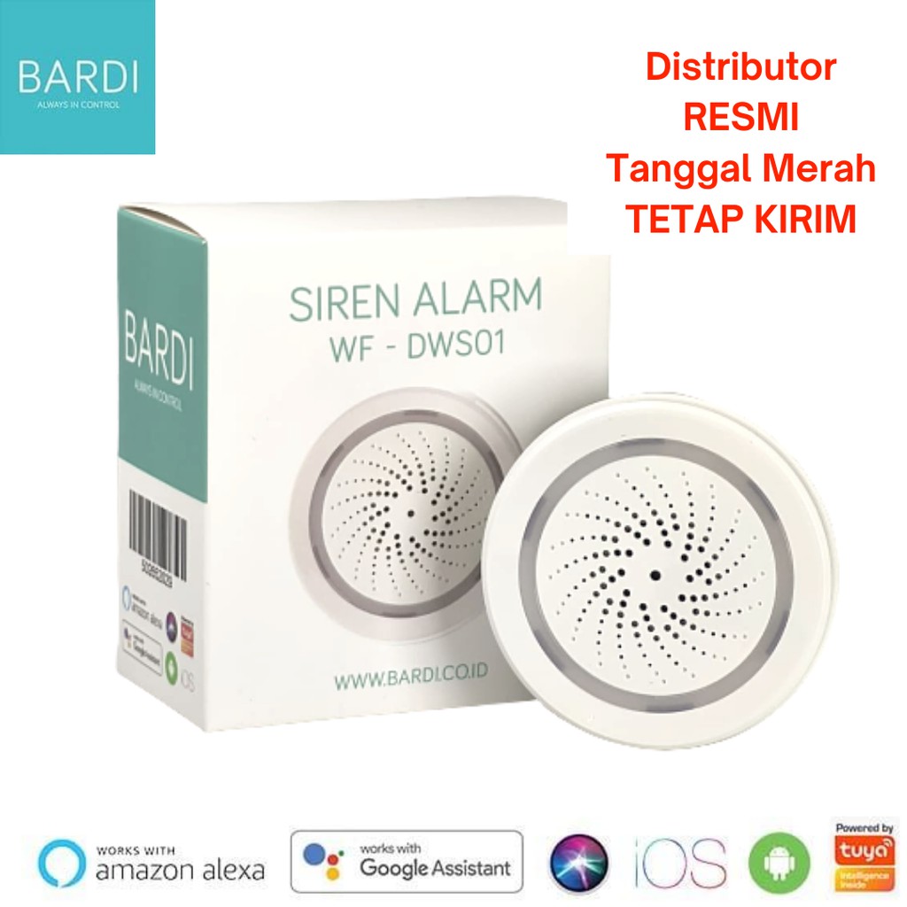 BARDI Smart Siren Alarm - Alarm Pendeteksi Otomatis Pintar WiFi IoT Automation Home