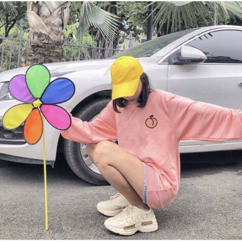 S - XXXXXL(6XL) Sweater PEACH FRUIT BIGSIZE Crewneck Peachy OVERSIZE SweatShirt Jumbo Pria Wanita Women Korean Fashion Street Wear Cute