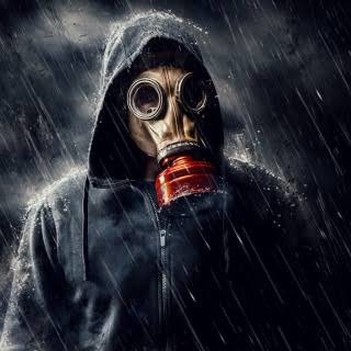 GP5 Russian Mask Respirator Military Chemical Masker Gas 360 Protection Hose Filter Topeng
