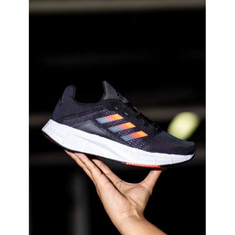 SEPATU ADIDAS DURAMO SL BLACK ORANGE ORIGINAL