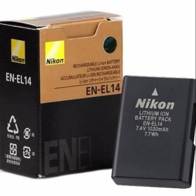 Battery/Baterai Nikon En eL14 for Charger Nikon Mh 24
