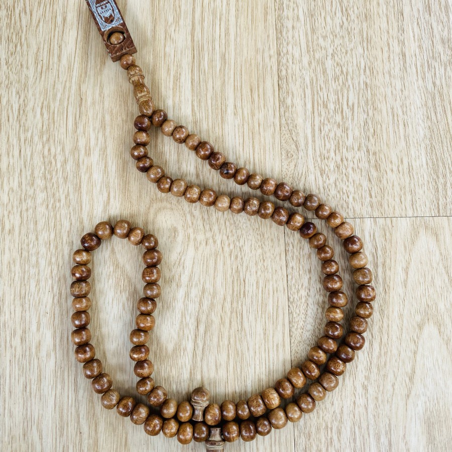 TASBIH KAYU 99 BUTIR UKURAN 8MM SOUVENIR HAJI UMROH HAJATAN IBADAH / TASBIH 99 BUTIR