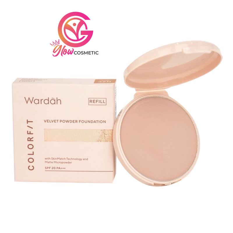 WARDAH COLORFIT VELVET POWDER FOUNDATION SPF 20 PA+++ -REFIIL -GC