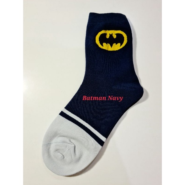 Kaos kaki anak laki hero spiderman batman cotton