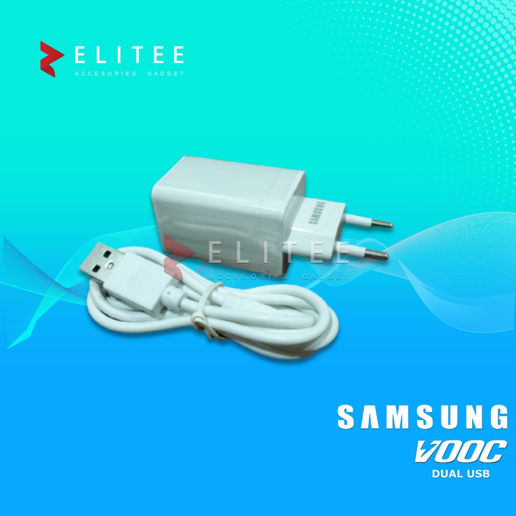 CHARGER BRANDED VOOC FAST CHARGING 2.A 2Ampere 2USB Ori 99%