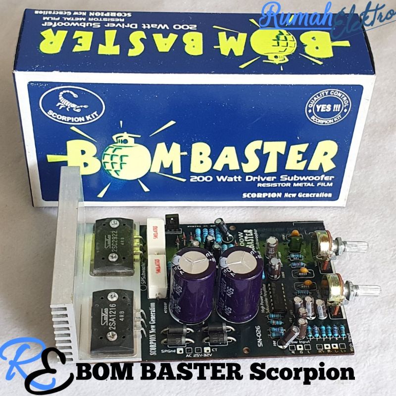 Kit Subwoofer Speaker Active Aktif BOMBASTER 200Watt