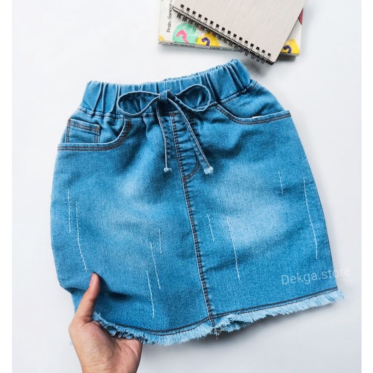 rok jeans anak rawis