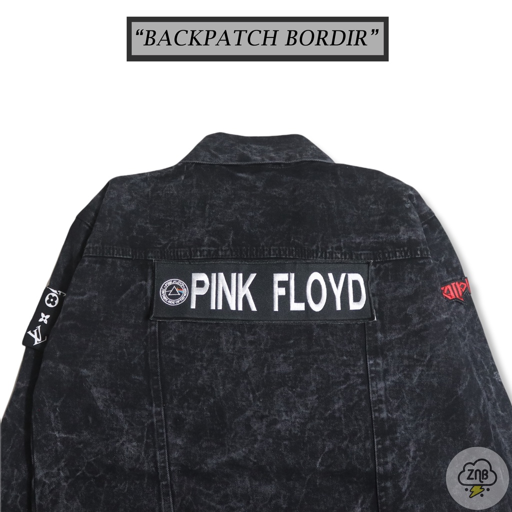 ZINBONS DENIM PATCH BORDIR EXTRA PATCH IRON PATCH PATCH PINK FLOYD