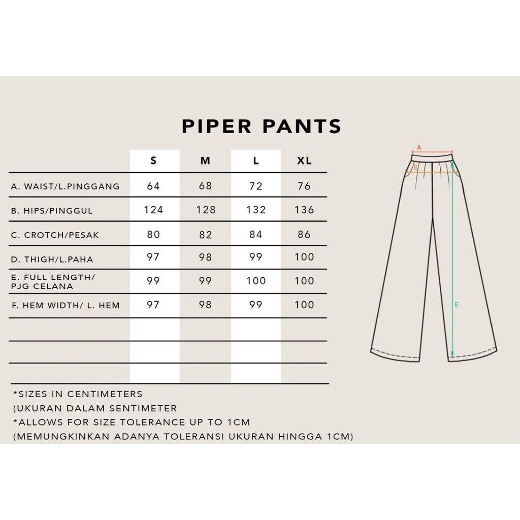 PIPER PANTS PLAIN - KAMI