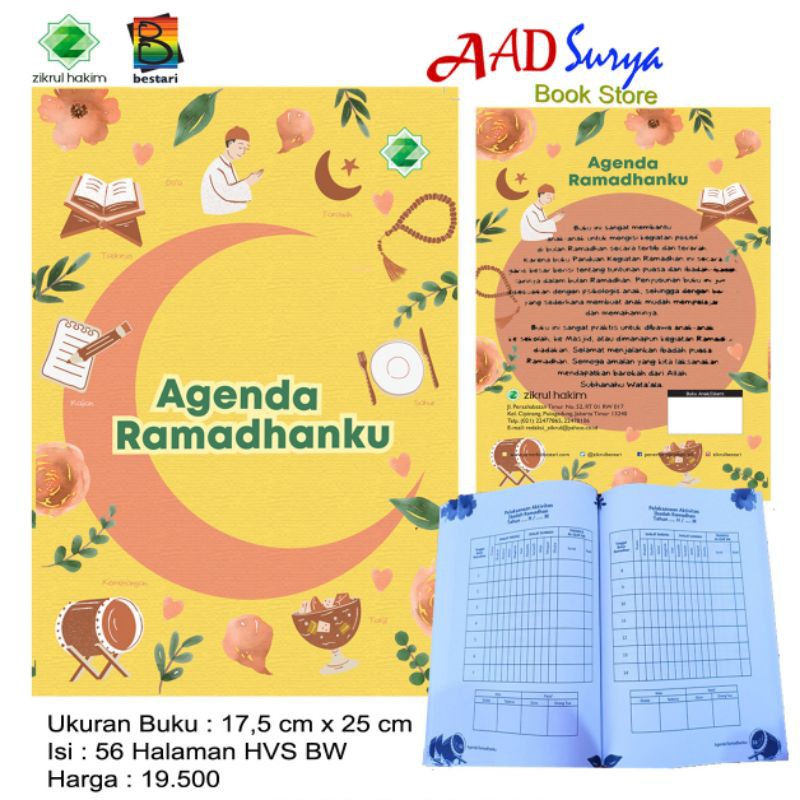 buku Agenda ramadhan untuk SD SMP SMA - Agenda ramadhanku
