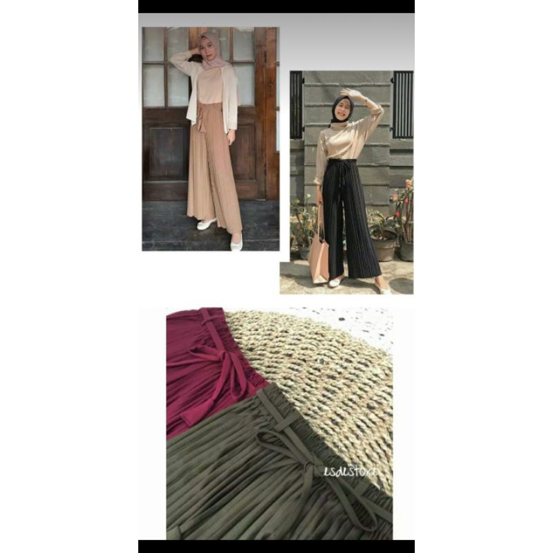 Kulot Plisket Tali PREMIUM Shopee Indonesia Kulot Plisket Tali PREMIUM Shopee Indonesia