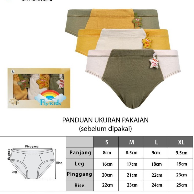 Flykids Celana Dalam Anak Laki Isi 3 Underwear Anak FK 520 top