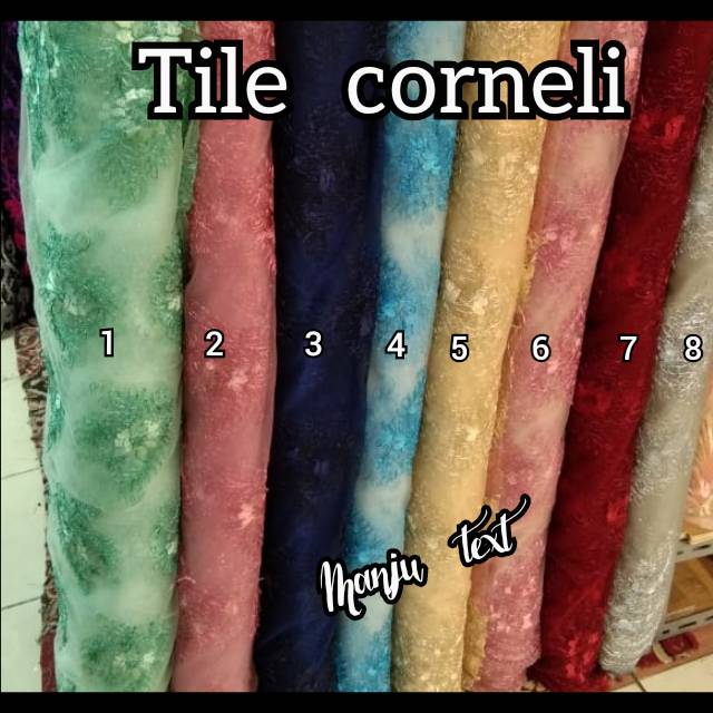 Kain - bahan tille cornely / kain tile corneli / kain tulle corneli