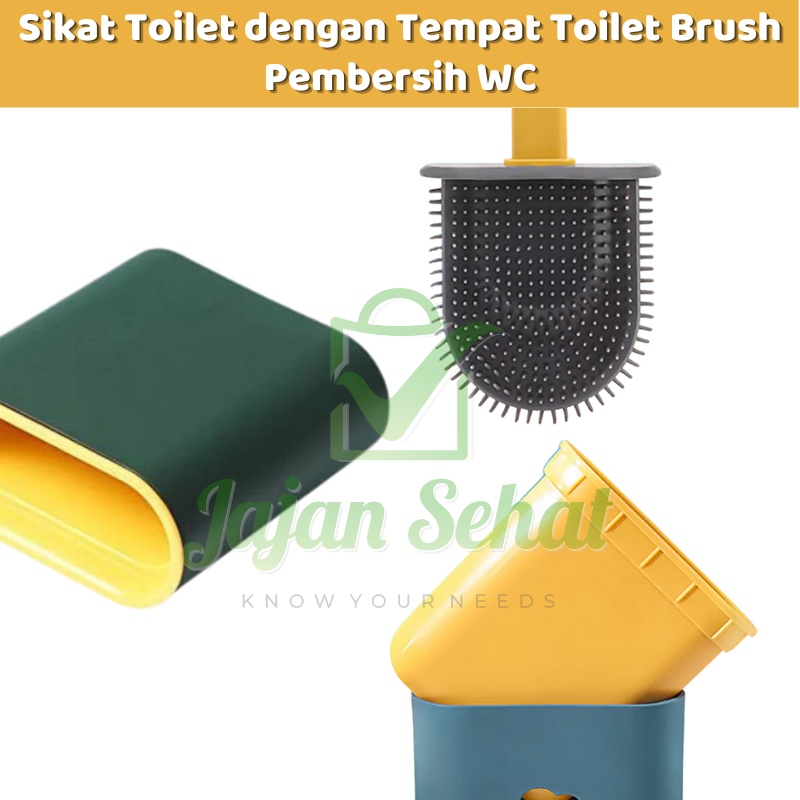 Sikat Toilet dengan Tempat Toilet Brush Pembersih WC