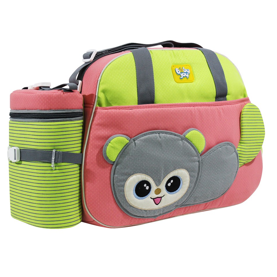 Baby Joy Tas Bayi Besar Jumbo + Tempat Botol Susu Double Mochino Series - BJT1025