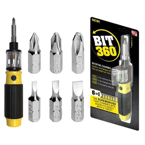 Obeng Multifungsi 6 in 1 Screwdriver BIT 360