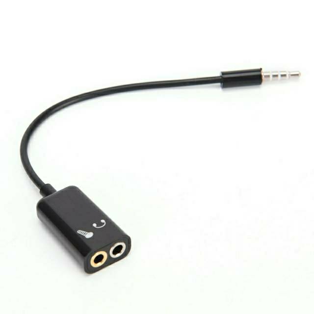 Audio Splitter Jack 3,5mm smartphone PC laptop kamera DSLR Mirrorless Mic Clip On