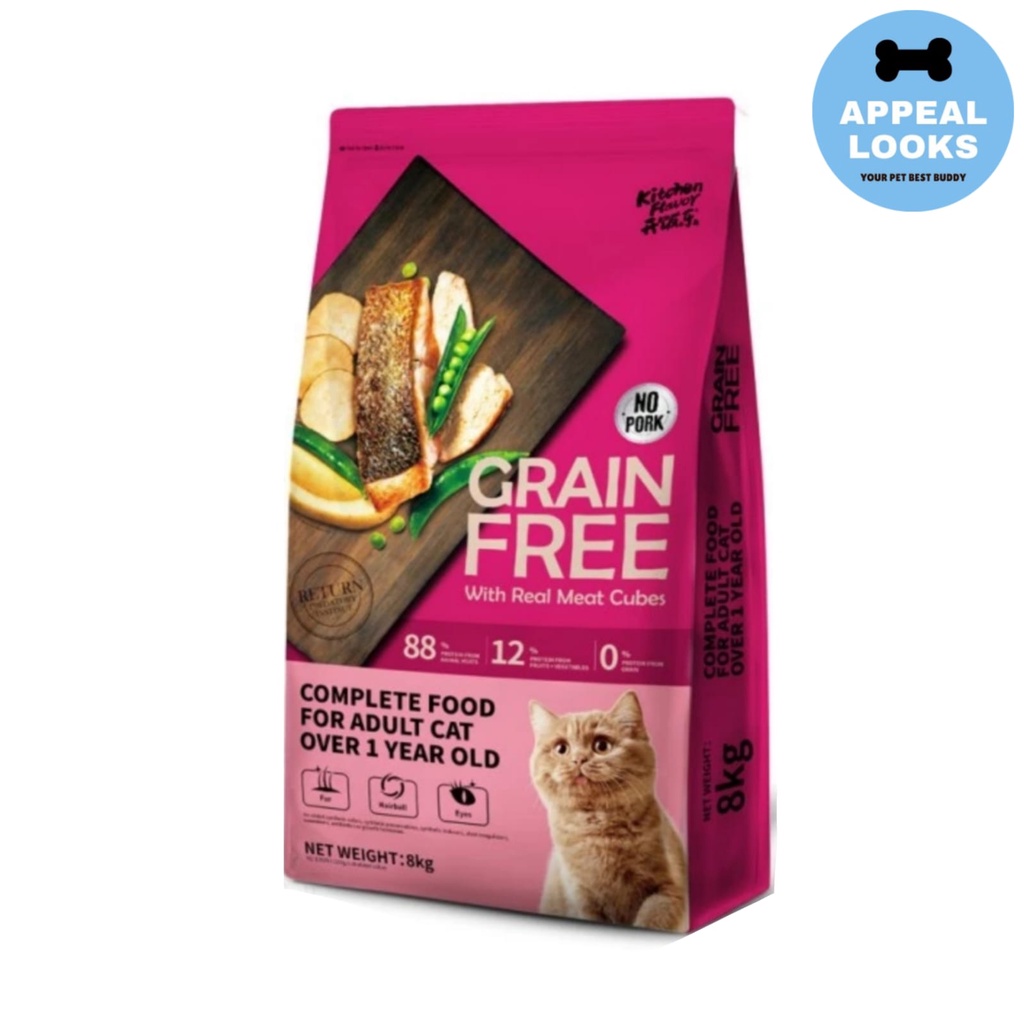 Jual Kitchen Flavor Grain Free Adult 8kg Makanan Pakan Kucing Dewasa