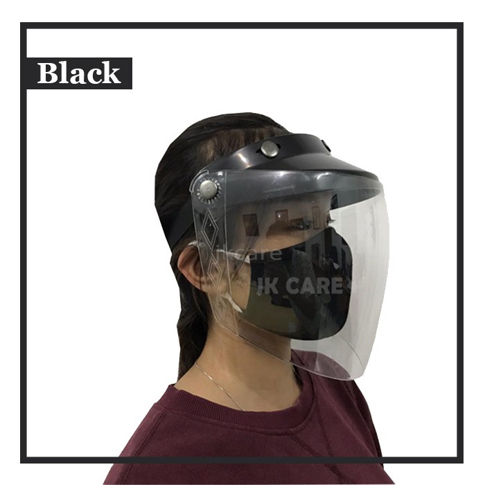 Medis-Seragam- Promo Face Shield Helm / Pelindung Wajah / Face Shield Apd - Hitam -Seragam-Medis.