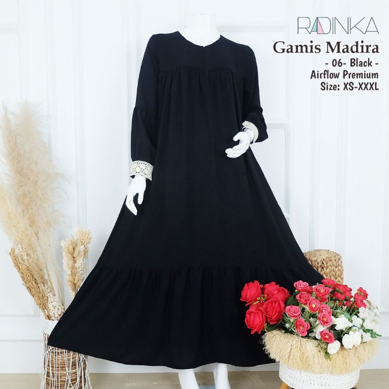 Gamis baju muslim syari Madira XXXL adem jumbo radinka