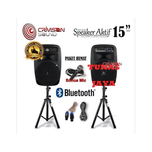 PROMO Murah PAKET KARAOKE SOUND SYSTEM CRIMSON ADA BLUETOOTH PARTY 15 original inddor outdoor