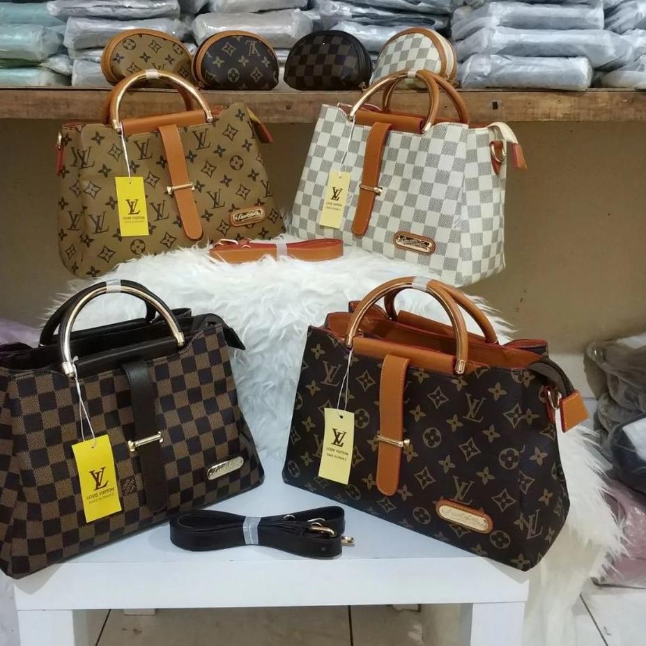 Paling Diminati.. Real pict  lv syahrini 3 ruang tas wanita tas import tas batam tas selempang veron