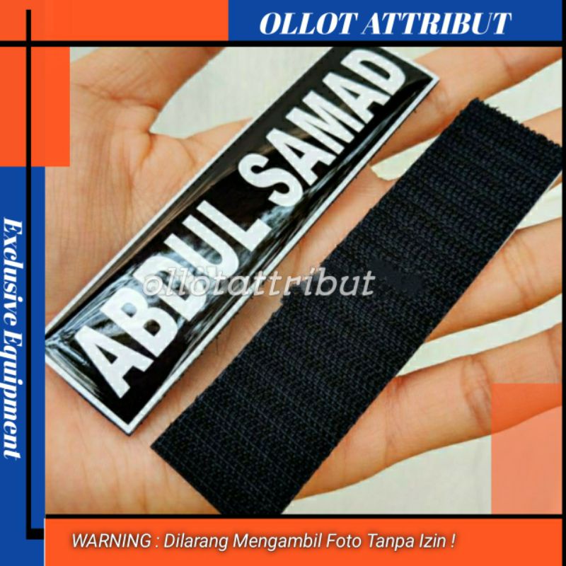 

PAPAN NAMA ROMPI | PAPAN NAMA JAKET | NAMA RESIN PAKE PEREKAT | NAMA PEREKAT