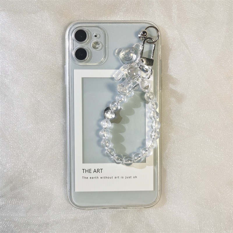 Soft Case Pelindung Transparan Dengan Gantungan Butterfly Untuk IPhone 14 6 S 7 8 SE 2020 7P 8Plus X XS XR 11 12 13 Mini Pro Max