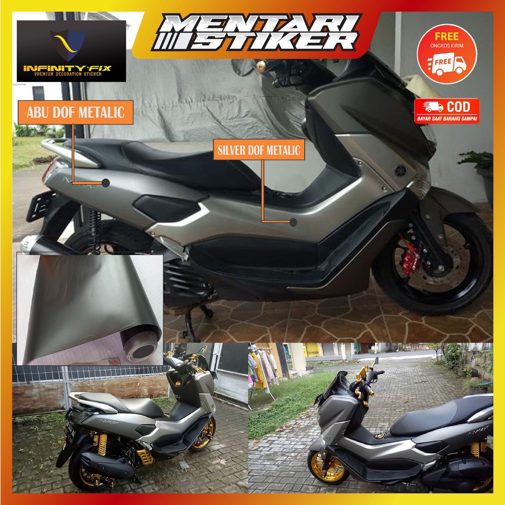STIKER SKOTLET ABU-ABU METALIK DOFF/STIKER MOTOR/SKOTLET MOTOR/SKOTLET METALIK DOFF